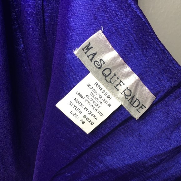 MASQuerade Purple-ish blue Pick Up Prom Dress - Picture 4 of 5